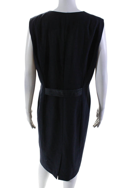 Oscar de la Renta Women's Sleeveless A-Line Two Piece Dress Set Black Size 12