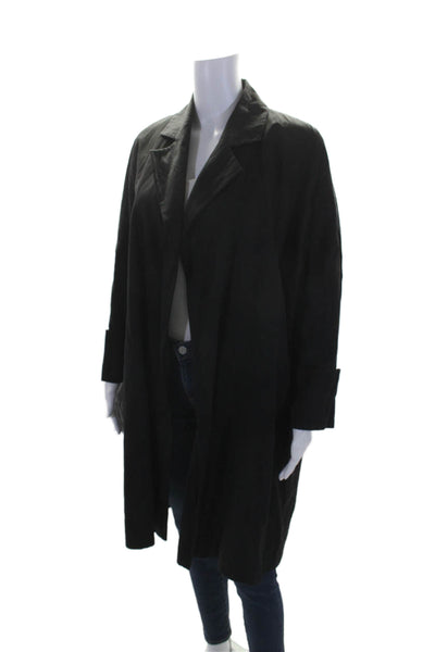 Pauw Womens Cotton Black Open Front Long Sleeve Lined Jacket Size 2