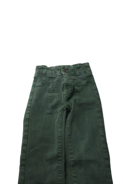 We The Free Womens Cotton Denim High Rise Boot Cut Jeans Olive Green Size 24