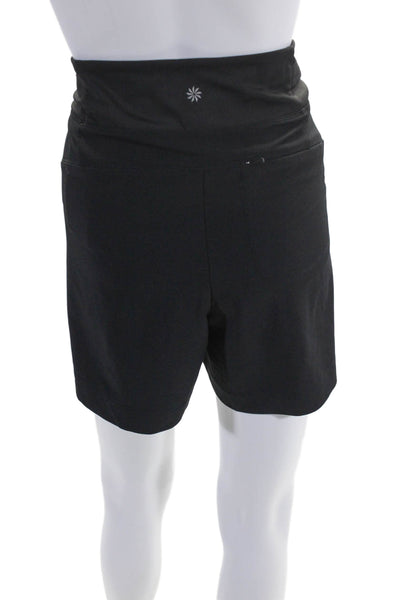 Athleta Women's Pull-On Pockets Wide Leg Athletic Workout Shorts Black Size 10