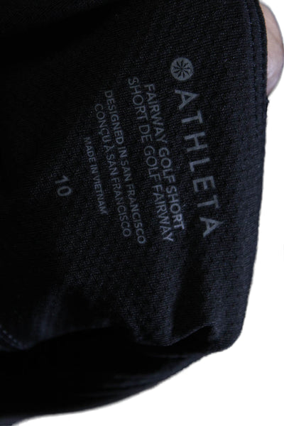 Athleta Women's Pull-On Pockets Wide Leg Athletic Workout Shorts Black Size 10