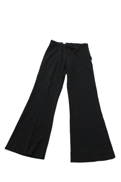 Missoni Womens Flat Front Mid-Rise Side Zip Flare Pants Trousers Black Size 4