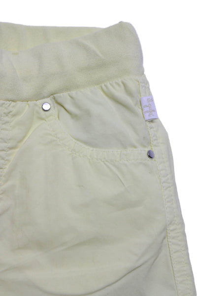 Il Gufo Childrens Boys Drawstring Waist Mid Rise Shorts Yellow Cotton Size 3