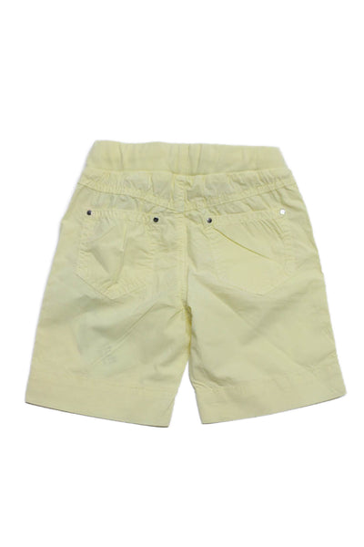 Il Gufo Childrens Boys Drawstring Waist Mid Rise Shorts Yellow Cotton Size 3