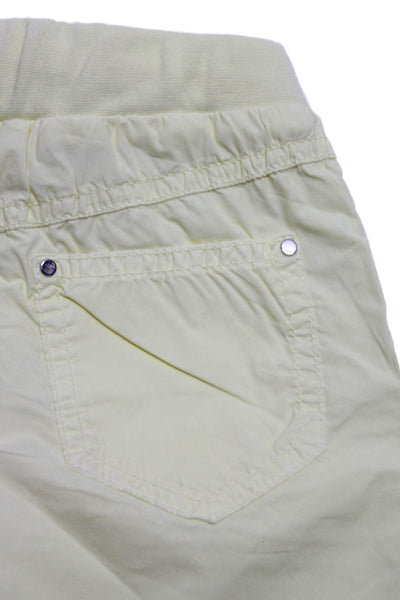 Il Gufo Childrens Boys Drawstring Waist Mid Rise Shorts Yellow Cotton Size 3