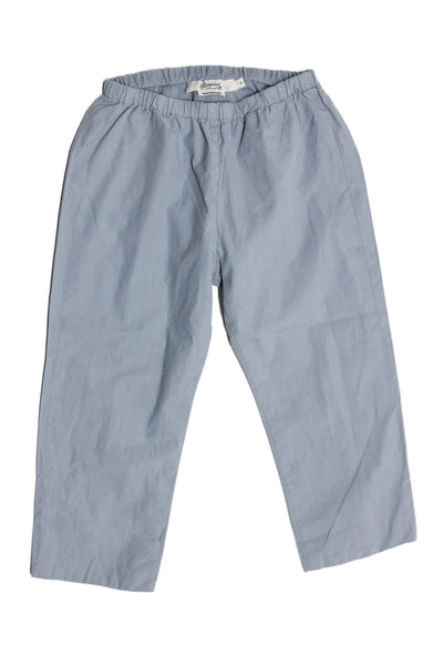 Bonpoint Childrens Boys Pull On Slim Leg Pants Pale Sky Blue Cotton Size 3