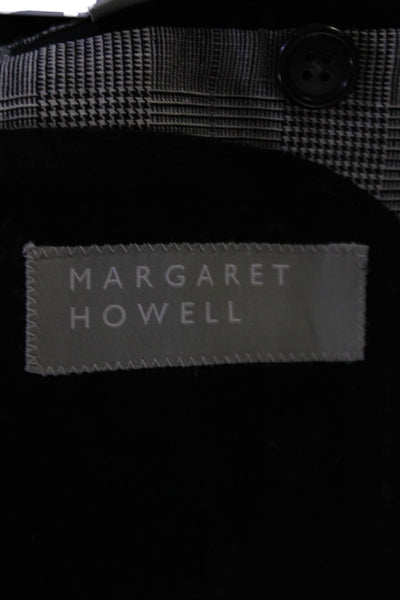 MHL Margaret Howell Womens One Button Peak Lapel Blazer Wool Gray 12