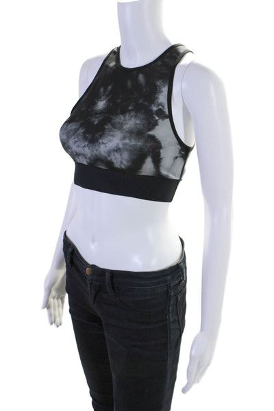 Ultracor Womens Tie Dye Print Pullover Sports Bra Black Size Extra Small