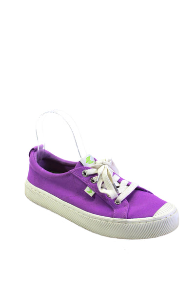 Cariuma Women's Round Toe Lace Up Rubber Sole Casual Sneakers Purple Size 9