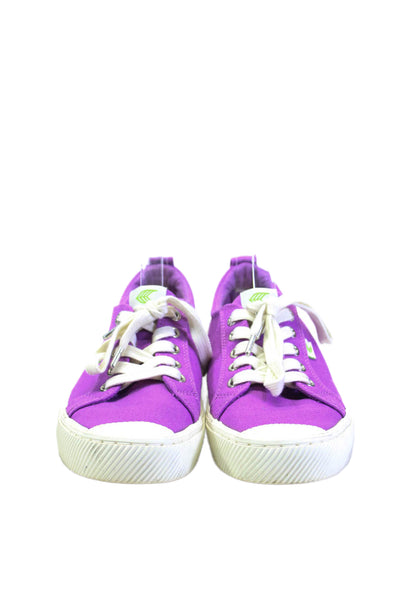 Cariuma Women's Round Toe Lace Up Rubber Sole Casual Sneakers Purple Size 9