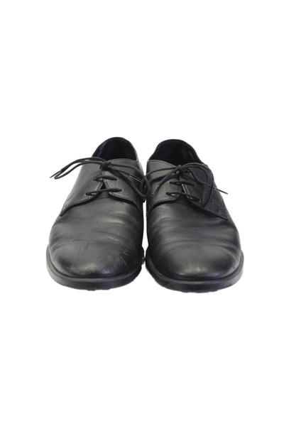 Tods Mens Leather Lace Up Oxford Dress Shoes Black Size 8.5