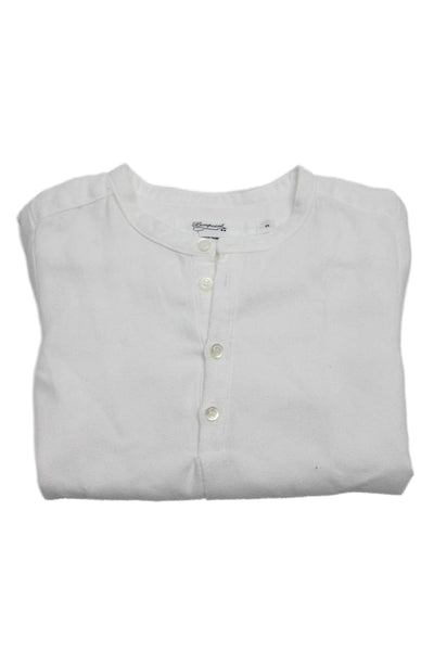 Bonpoint Childrens Boys Long Sleeves Button Down Shirt White Cotton Size 3