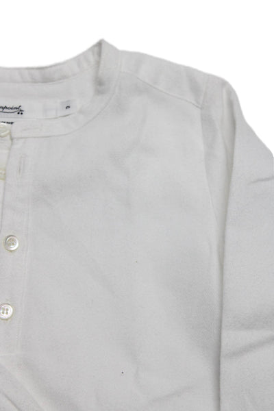 Bonpoint Childrens Boys Long Sleeves Button Down Shirt White Cotton Size 3