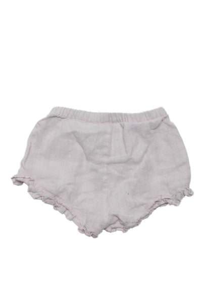 Il Gufo Girls Elastic Waist Button Down Shorts Set White 6-9 Months