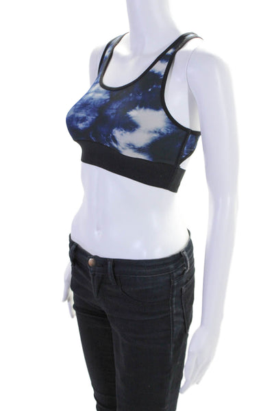 Ultracor Womens Tie Dye Print Pullover Sports Bra Blue White Size Extra Small