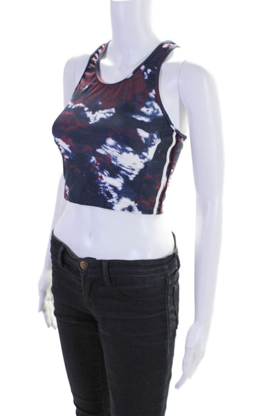 The Upside Womens Tie Dye Print Sleeveless Tank Top Purple Navy Blue Size 4