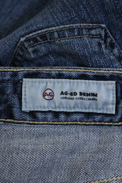 AG Adriano Goldschmied Womens The Ex Boyfriend Slim Leg Jeans Blue Cotton Size 2