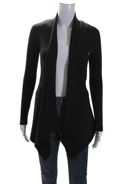 Carmen Carmen Marc Valvo Womens Long Sleeves Wrap Sweater Black Size Extra Small