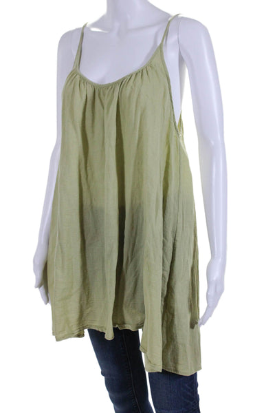 9seed Womens Scoop Neck Spaghetti Strap Basic Blouse Green One Size