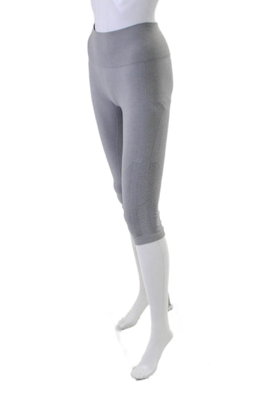 Lululemon Womens Pull On Ruched Cropped Mid Rise Leggings Ash Gray Size 4