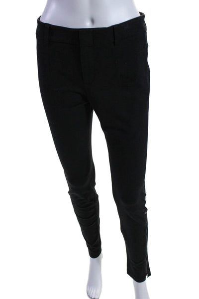 Vince Womens Mid Rise Zipper Hem Skinny Leg Ankle Jeggings Trousers Black Size 6