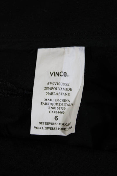 Vince Womens Mid Rise Zipper Hem Skinny Leg Ankle Jeggings Trousers Black Size 6