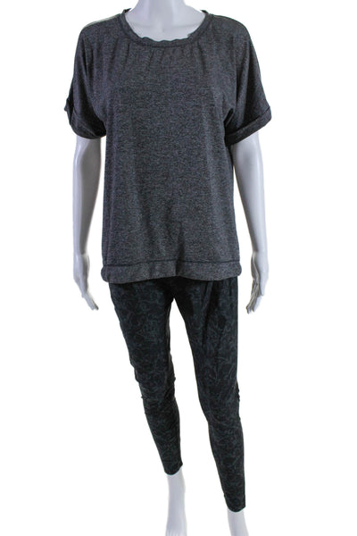 Sweaty Betty Womens Long Sleeves Shirt Pull On Leggings Set Gray Size Large