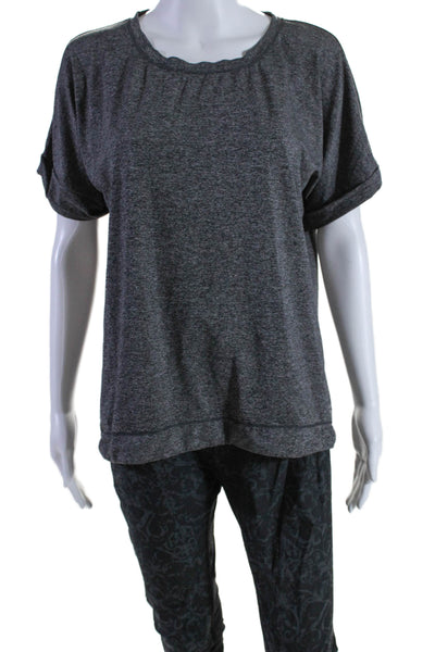 Sweaty Betty Womens Long Sleeves Shirt Pull On Leggings Set Gray Size Large