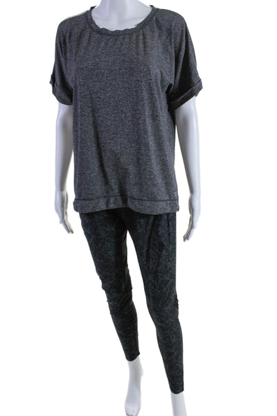 Sweaty Betty Womens Long Sleeves Shirt Pull On Leggings Set Gray Size Large