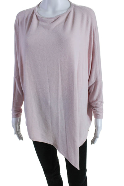 Stark Womens Long Sleeve Scoop Neck Thin Knit Sweater Pink Size XS