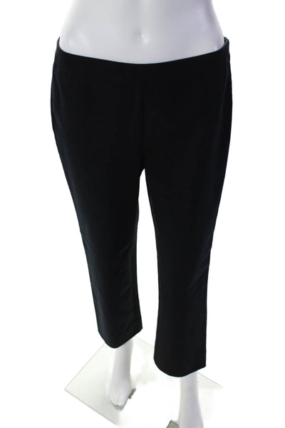 Lafayette 148 New York Women's Flat Front Straight Leg Dress Pants Black Size 4