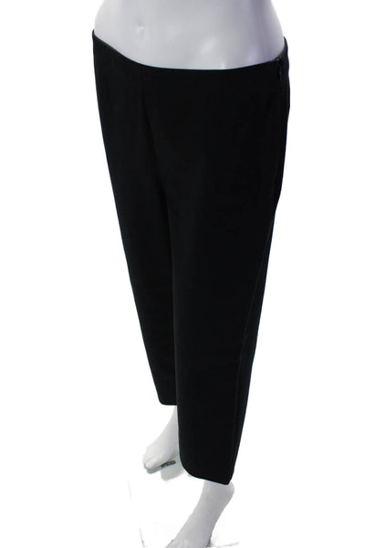 Lafayette 148 New York Women's Flat Front Straight Leg Dress Pants Black Size 4