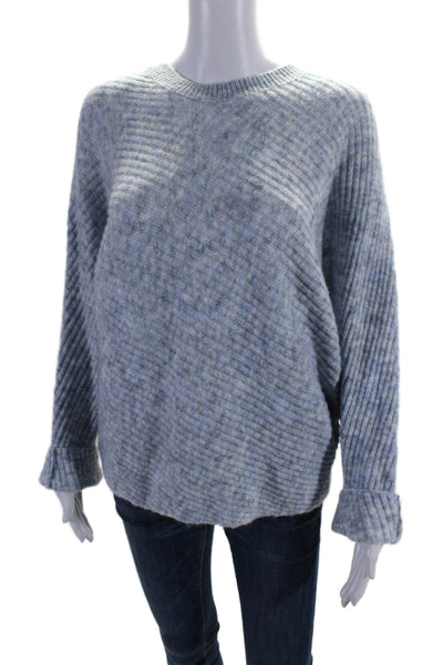 RD Style Womens Ribbed Dolan Long Sleeve Pullover Sweater Blue Size S