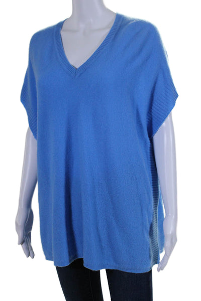 Lilly Pulitzer Women's V-Neck Sleeveless Cashmere Pullover Sweater Blue Size XS