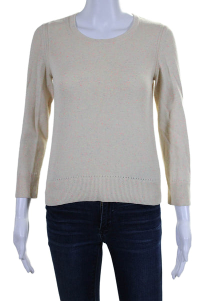 Rag & Bone Knit Womens Crew Neck Long Sleeves Sweater White Size Extra Small