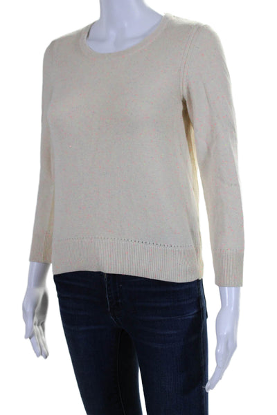 Rag & Bone Knit Womens Crew Neck Long Sleeves Sweater White Size Extra Small