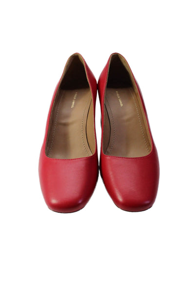 Mansur Gavriel Womens Leather Slide On Pumps Lipstick Red Size 36.5 6.5