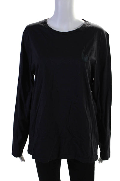 INIMIGO Womens Organic Cotton Round Neck Basic Long Sleeved Top Black Size L