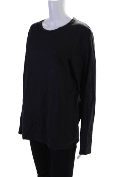 INIMIGO Womens Organic Cotton Round Neck Basic Long Sleeved Top Black Size L