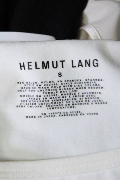 Helmut Lang Fitted Off The Shoulder Single Thin Strap Tank Camisole White Size S