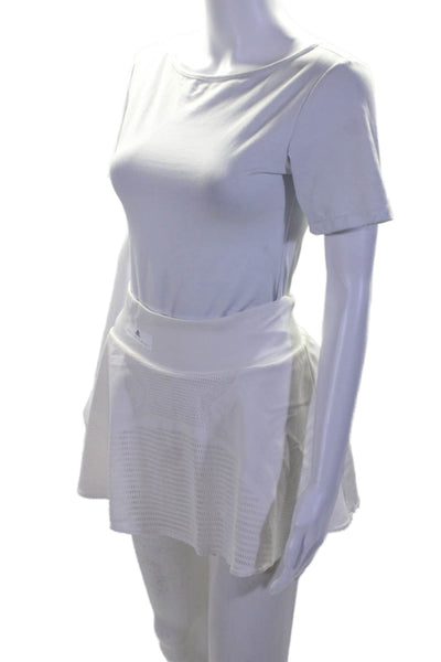 Adidas by Stella McCartney Womens Pull On A Line Mini Skort White Size Small