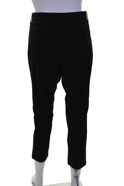 Fabrizio Gianni Women's Button Closure Pockets Straight Leg Pants Black Size 6