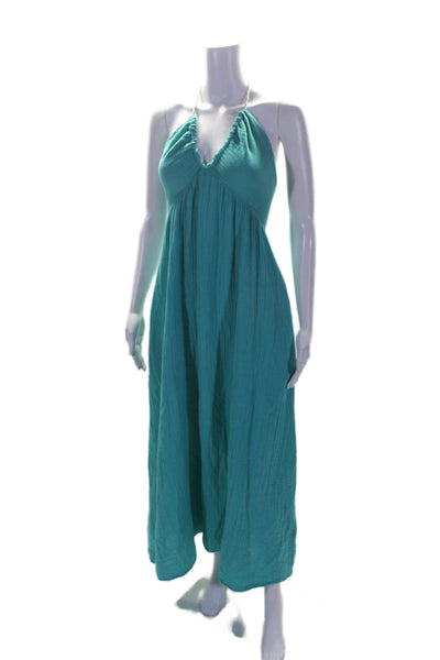 Xirena Womens Cotton Baltic V-neck Halter Sleeveless Chelsea Dress Size S