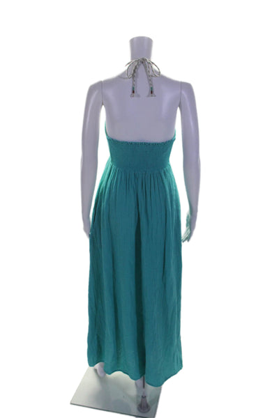 Xirena Womens Cotton Baltic V-neck Halter Sleeveless Chelsea Dress Size S