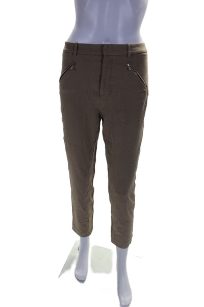 Ralph Lauren Black Label Womens Brown High Rise Straight Leg Pants Size L