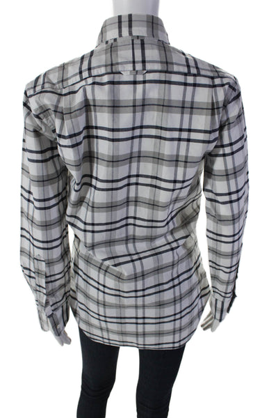 Thom Browne Women's Cotton Long Sleeves Button Down Plaid Shirt Size 0