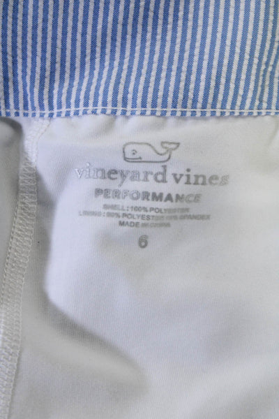 Vineyard Vines Women's Hook Closure Scallop Edge Mini Skort Striped Size 6