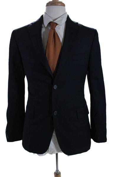 Barneys New York Mens Two Button Verona Blazer Jacket Black Wool Size 38 Short