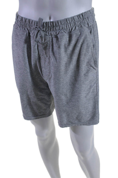 Outdoor Voices Mens Drawstring Waist High Rise Athletic Shorts Gray Size Small