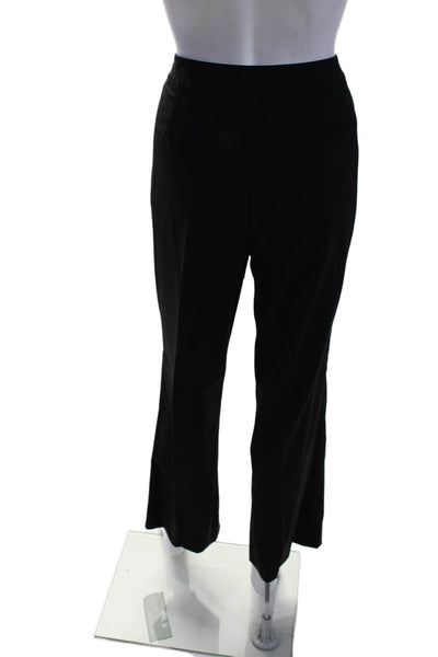 Lafayette 148 New York Womens Zipper Fly High Rise Pleated Pants Black Size 8